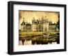 Chambord Castle - Artistic Retro Styled Picture-Maugli-l-Framed Art Print