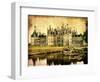 Chambord Castle - Artistic Retro Styled Picture-Maugli-l-Framed Art Print