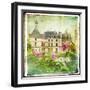 Chambord Castle -Retro Styled Picture-Maugli-l-Framed Art Print