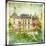 Chambord Castle -Retro Styled Picture-Maugli-l-Mounted Art Print