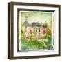 Chambord Castle -Retro Styled Picture-Maugli-l-Framed Art Print