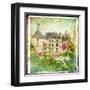 Chambord Castle -Retro Styled Picture-Maugli-l-Framed Art Print