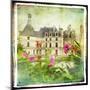 Chambord Castle -Retro Styled Picture-Maugli-l-Mounted Art Print