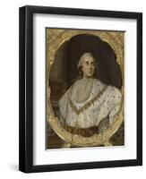 Chambre de la Reine : dessus de glace (entre-fenêtres) : "Louis XVI, roi de France et de Navarre-Joseph Siffred Duplessis-Framed Premium Giclee Print