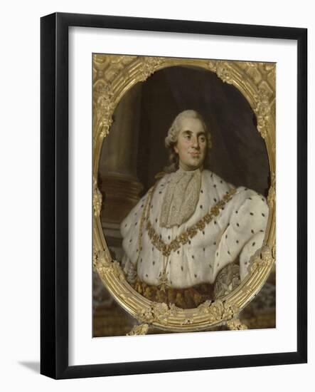 Chambre de la Reine : dessus de glace (entre-fenêtres) : "Louis XVI, roi de France et de Navarre-Joseph Siffred Duplessis-Framed Giclee Print