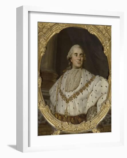 Chambre de la Reine : dessus de glace (entre-fenêtres) : "Louis XVI, roi de France et de Navarre-Joseph Siffred Duplessis-Framed Giclee Print