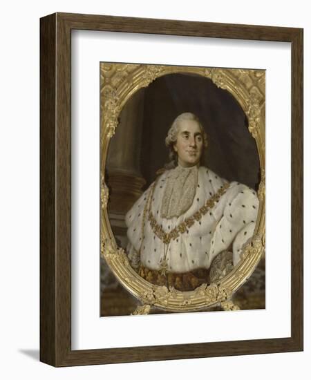 Chambre de la Reine : dessus de glace (entre-fenêtres) : "Louis XVI, roi de France et de Navarre-Joseph Siffred Duplessis-Framed Giclee Print