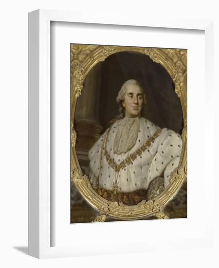 Chambre de la Reine : dessus de glace (entre-fenêtres) : "Louis XVI, roi de France et de Navarre-Joseph Siffred Duplessis-Framed Giclee Print