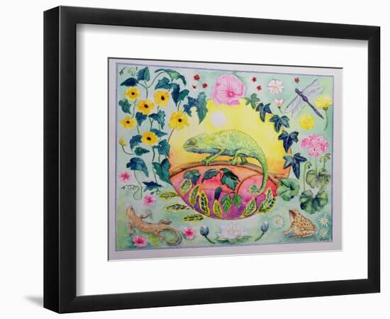 Chameleon (Month of June from a Calendar)-Vivika Alexander-Framed Giclee Print