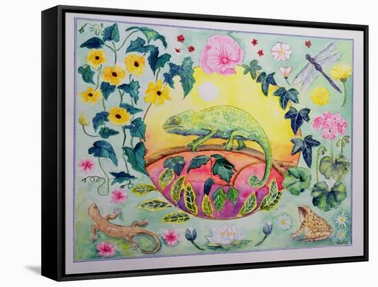 Chameleon (Month of June from a Calendar)-Vivika Alexander-Framed Stretched Canvas