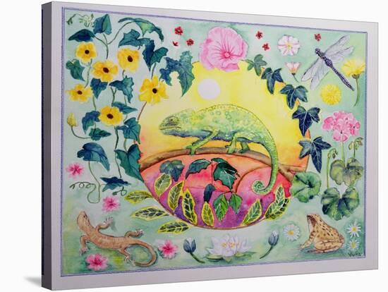Chameleon (Month of June from a Calendar)-Vivika Alexander-Stretched Canvas