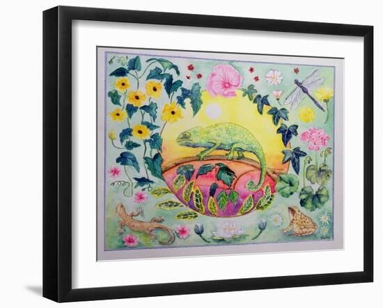 Chameleon (Month of June from a Calendar)-Vivika Alexander-Framed Giclee Print