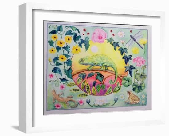 Chameleon (Month of June from a Calendar)-Vivika Alexander-Framed Giclee Print