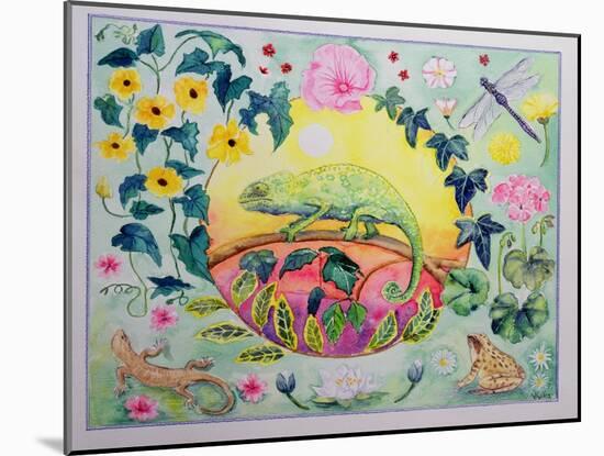 Chameleon (Month of June from a Calendar)-Vivika Alexander-Mounted Giclee Print