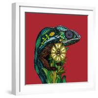 Chameleon Red-Sharon Turner-Framed Art Print