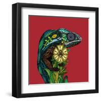 Chameleon Red-Sharon Turner-Framed Art Print