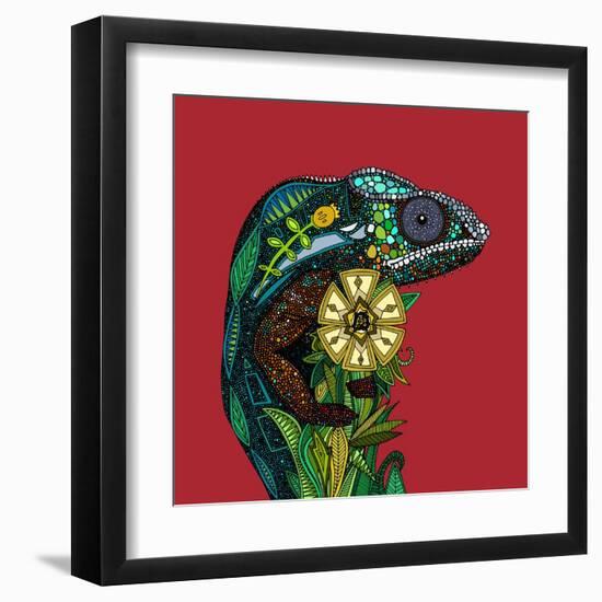 Chameleon Red-Sharon Turner-Framed Art Print