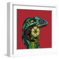 Chameleon Red-Sharon Turner-Framed Art Print