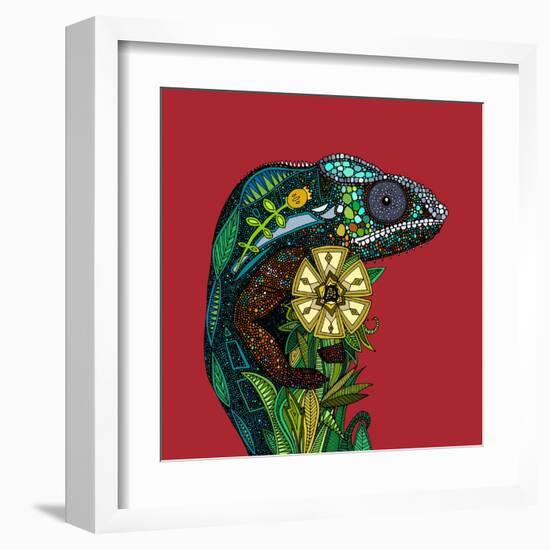 Chameleon Red-Sharon Turner-Framed Art Print