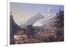 Chamoix in the Days of the Conquest of Mont Blanc-Johann Velten-Framed Giclee Print