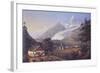 Chamoix in the Days of the Conquest of Mont Blanc-Johann Velten-Framed Giclee Print