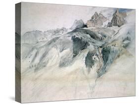 Chamonix, Aiguille Charmoz, from a Window of the Union, 1849-John Ruskin-Stretched Canvas