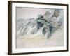 Chamonix, Aiguille Charmoz, from a Window of the Union, 1849-John Ruskin-Framed Giclee Print