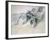 Chamonix, Aiguille Charmoz, from a Window of the Union, 1849-John Ruskin-Framed Giclee Print