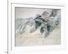 Chamonix, Aiguille Charmoz, from a Window of the Union, 1849-John Ruskin-Framed Giclee Print