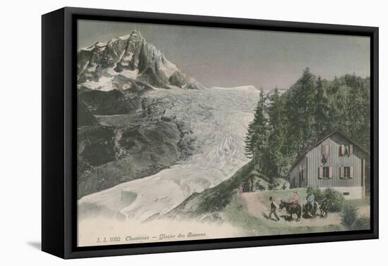 Chamonix - Bossons Glacier. Postcard Sent in 1913-French Photographer-Framed Stretched Canvas