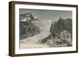 Chamonix - Bossons Glacier. Postcard Sent in 1913-French Photographer-Framed Giclee Print