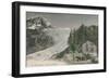 Chamonix - Bossons Glacier. Postcard Sent in 1913-French Photographer-Framed Giclee Print