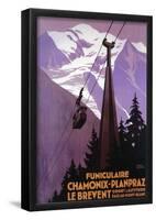 Chamonix-Mont Blanc, France - Funicular Railway to Brevent Mt.-null-Framed Poster