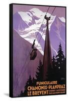 Chamonix-Mont Blanc, France - Funicular Railway to Brevent Mt.-Lantern Press-Framed Stretched Canvas
