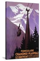 Chamonix-Mont Blanc, France - Funicular Railway to Brevent Mt.-Lantern Press-Stretched Canvas