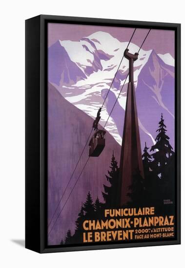 Chamonix-Mont Blanc, France - Funicular Railway to Brevent Mt.-Lantern Press-Framed Stretched Canvas