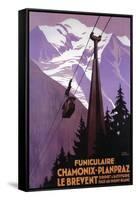 Chamonix-Mont Blanc, France - Funicular Railway to Brevent Mt.-Lantern Press-Framed Stretched Canvas