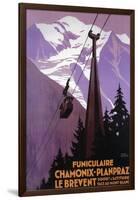 Chamonix-Mont Blanc, France - Funicular Railway to Brevent Mt.-Lantern Press-Framed Art Print