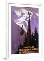 Chamonix-Mont Blanc, France - Funicular Railway to Brevent Mt.-Lantern Press-Framed Art Print