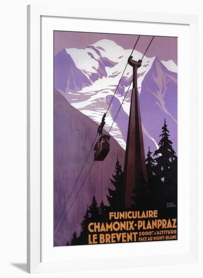 Chamonix-Mont Blanc, France - Funicular Railway to Brevent Mt.-Lantern Press-Framed Art Print