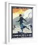 Chamonix Mont-Blanc, France - Ice Skating-Lantern Press-Framed Art Print