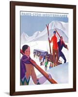 Chamonix Mont-Blanc, France - PLM Railway Promotional Poster-Lantern Press-Framed Art Print