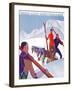 Chamonix Mont-Blanc, France - PLM Railway Promotional Poster-Lantern Press-Framed Art Print