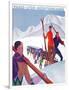 Chamonix Mont-Blanc, France - PLM Railway Promotional Poster-Lantern Press-Framed Art Print