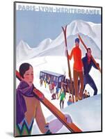Chamonix Mont-Blanc, France - PLM Railway Promotional Poster-Lantern Press-Mounted Art Print