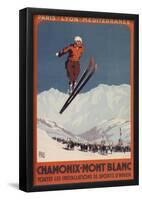 Chamonix Mont-Blanc, France - Ski Jump-null-Framed Poster