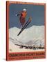 Chamonix Mont-Blanc, France - Ski Jump-Lantern Press-Stretched Canvas