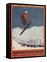 Chamonix Mont-Blanc, France - Ski Jump-Lantern Press-Framed Stretched Canvas