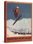 Chamonix Mont-Blanc, France - Ski Jump-Lantern Press-Stretched Canvas