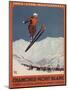 Chamonix Mont-Blanc, France - Ski Jump-Lantern Press-Mounted Art Print